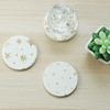 &NE Diatomaceous Earth Print Coaster, Gold Star Small, Asbestos-Free, Tested, Absorbent, Quick-Drying, Clean, Hygienic, Printed Glass Coaster, Stylish