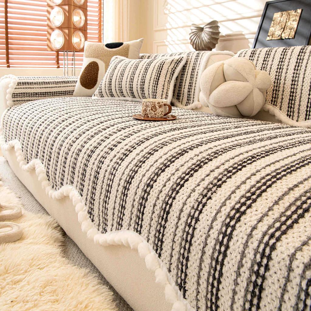 Cartoon Sofa Cover Cloth Thickened New Fixed Anti Slip Cushion One-Piece Laying Sofa Cover Soft Autumn And Winter Seasons