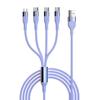 4.9ft/150cm USB To 1x Micro USB & 3x Type-C Charge Cord Durable TPE Charging Cable for Reliable and Long-Lasting Use