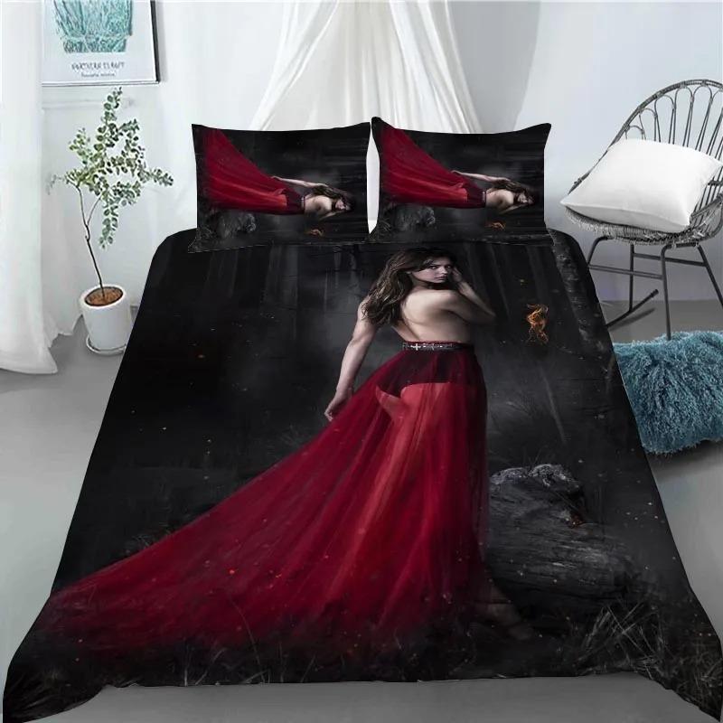 Damon Salvatore The Vampire Diaries Duvet Cover Pillowcase Bedding Set Adult Bedroom Decoration Children Single Double Size 100x135cm
