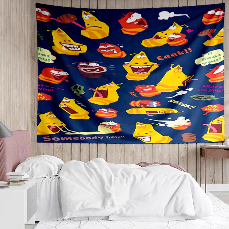 Larva Tapestry for Bedroom Aesthetic Classroom Tapestries Wall Hanging for Living Room Dorm Office,Ideal Creative Gift