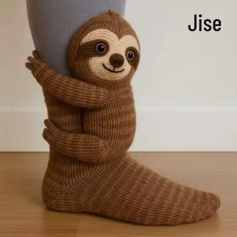 Gosedjur Virkade Strumpor: Varma Stickade Golvsockor för Män & Kvinnor