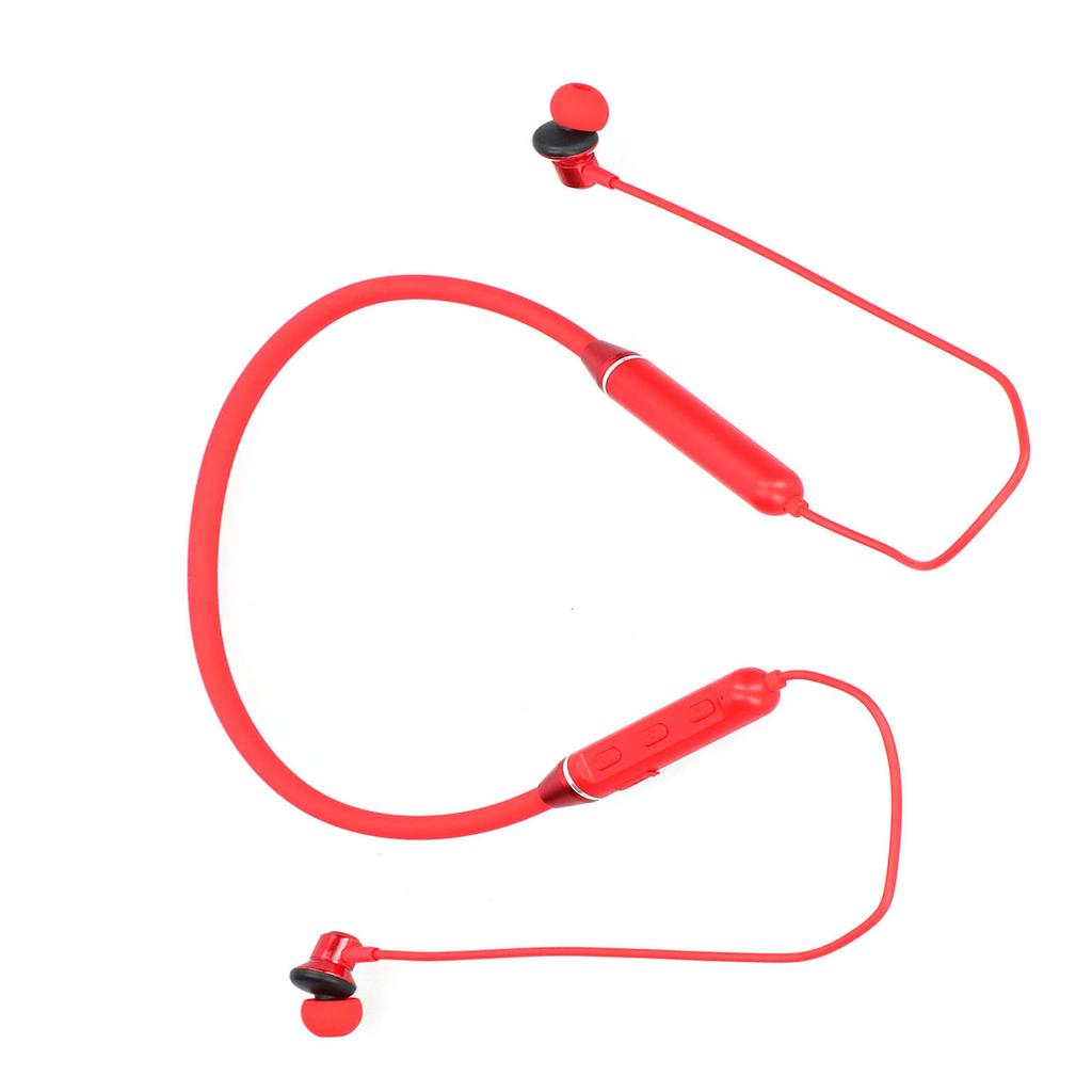 Neck Mounted Bluetooth 5.1 Earphone Wireless Noise Cancelling Sports Mobile Phone EarphoneRed