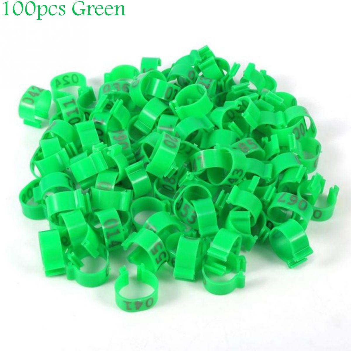

Goose Ducks Plastic Poultry Foot Clip Rings Leg Bands Rings Bird Appliances Farm Supplies зелёный