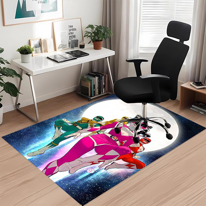 Mighty Morphin Printed Carpet, for Office Chair Living Room Bedroom Kitchen Room Decor Gifts.