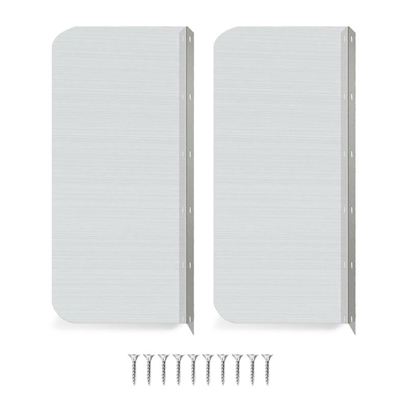 

2 Pcs Metal Side Splash Guard Wall Mount Guard Sink Splash Protector Rustproof Splashback for Kitchen and Bathroom Sink A