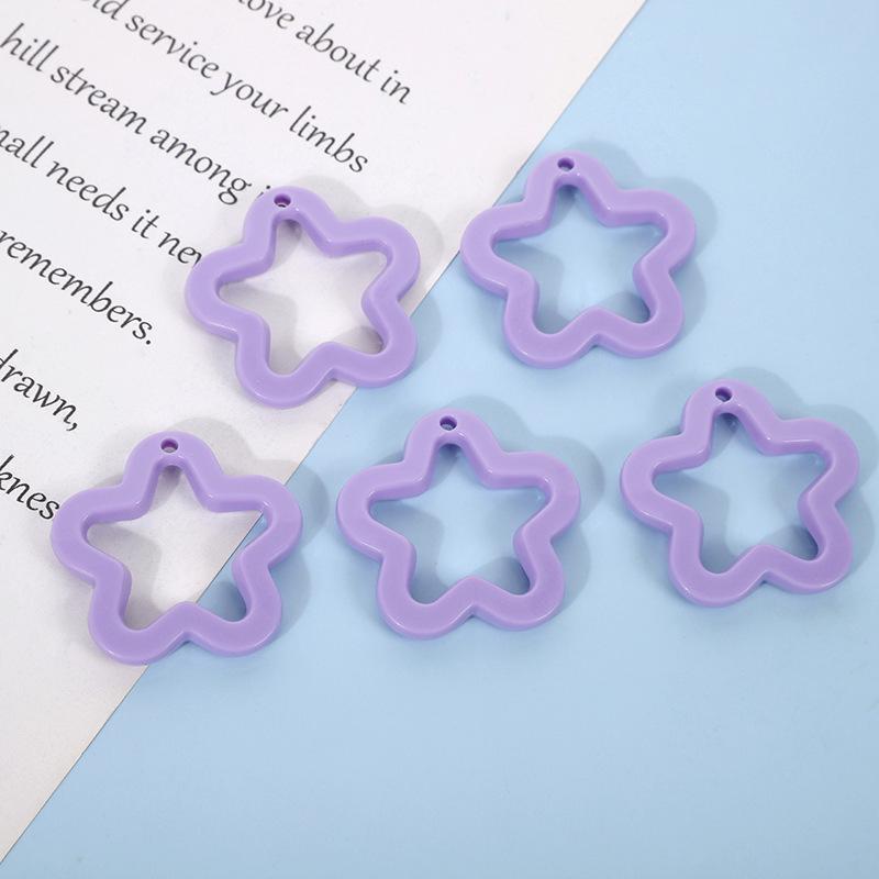 Pastel Star Wave Acrylic DIY Keychain and Hair Accessory Material