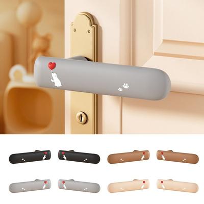 Uroczy Silikonowy Pokrowiec na Klamkę Drzwi Antykolizyjny Kreskówkowy Pokrowiec na Klamkę Drzwi Zimoodporna Podkładka Ochronna do Domu