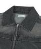 Standarderror 87-Stan117 [Basic] Vintage Washed Racer Denim Jacket Vintage Black