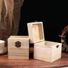 Retro Jewelry Box Organizer Box Natural Wood Clamshell Storage Rectangle Case