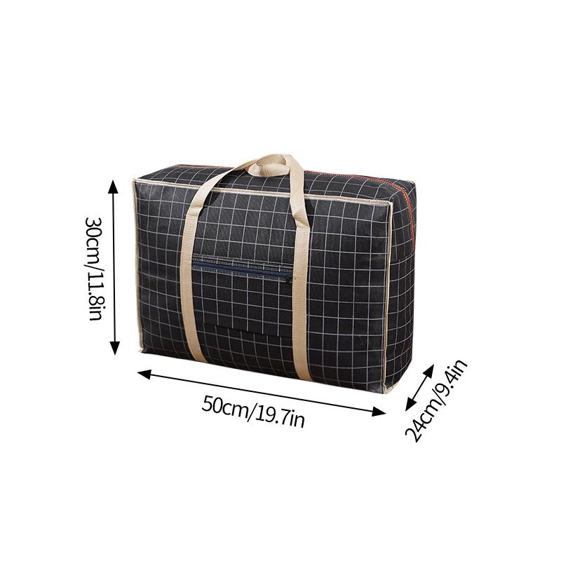Large Luggage Bag Large Capacity Woven Bag Multifunctional Luggage Packing Bag Clothing Organizer Zipper Portable Moving Bags
