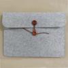 Felt Button-Closure File Bag for Office, Student, Tablet, and Exam Papers - Customizable