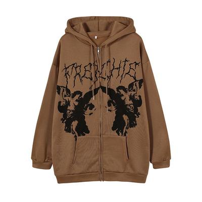 Women's European & American Trendy Zip-Up Hoodie Cardigan - Loose Street Style 2022