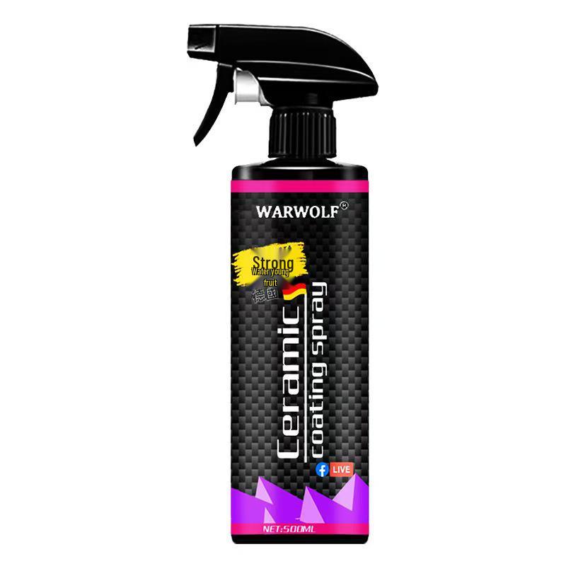 Nano Crystal Car Coating Spray: Quick-Acting Wax & Polish for Black & White Paint.