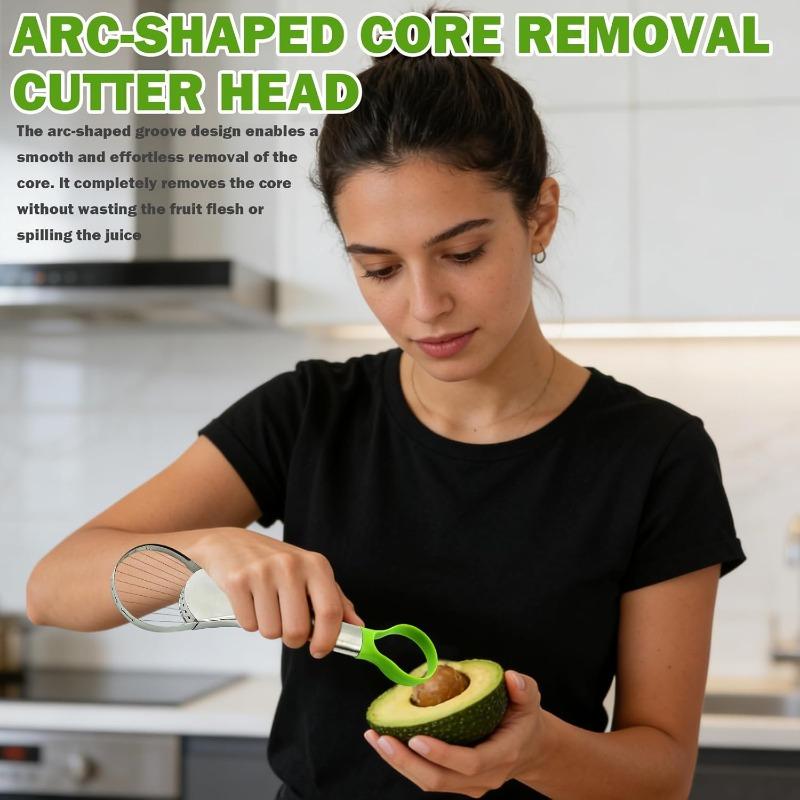 2in1 Avocado Slicer Stainless Steel Avocado Cutter Peeler Knife Pitaya Kiwi Slicer Peeler Kitchen Gadget Fruit Vegetable Tools