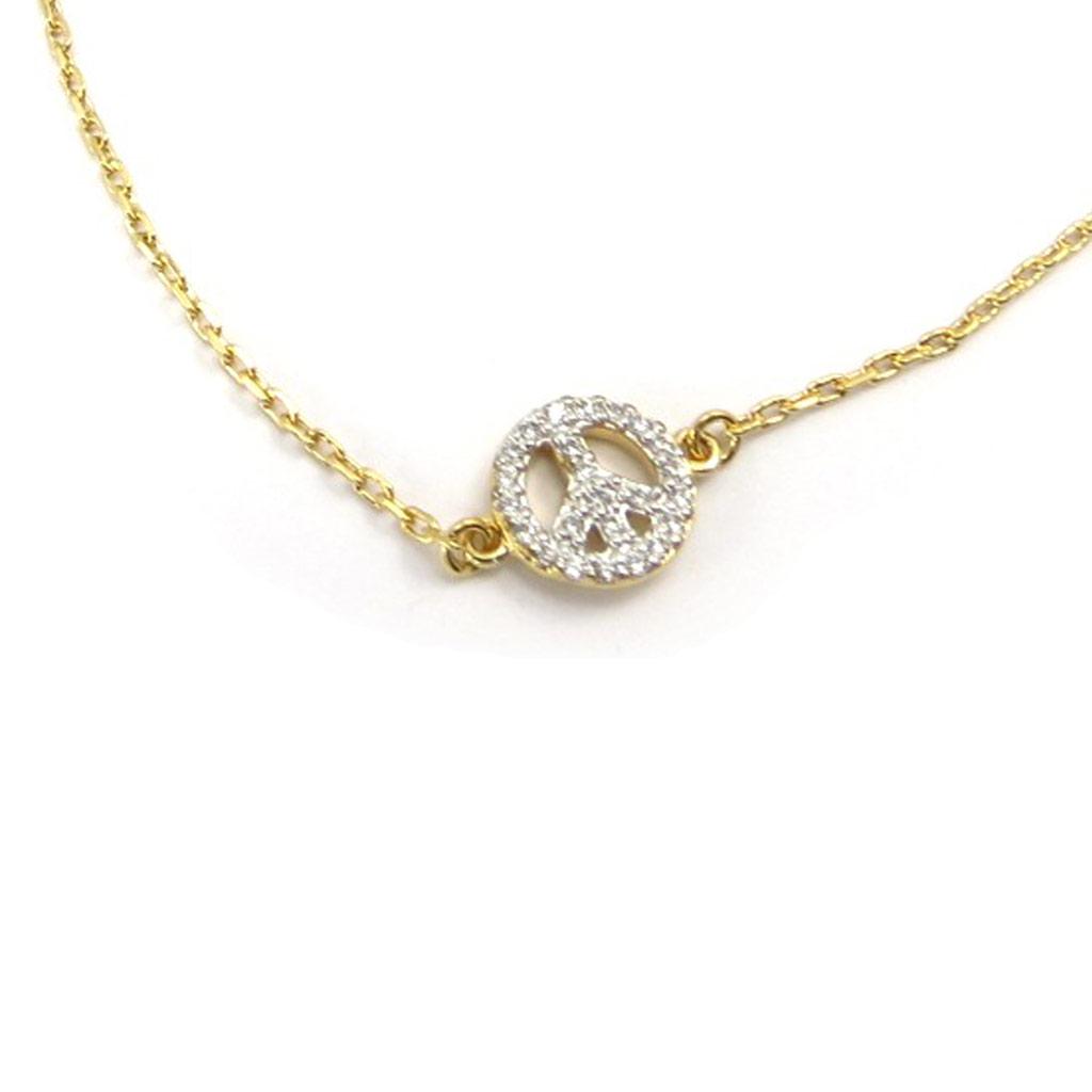 Les Trésors De Lily [K3441] - Zweifarbiges, vergoldetes Peace-Armband