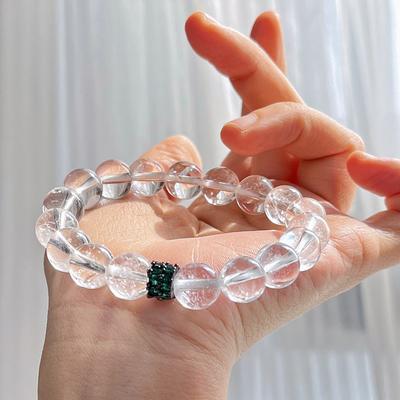 10Mm Natural White Crystal Design Bracelet Bracelet