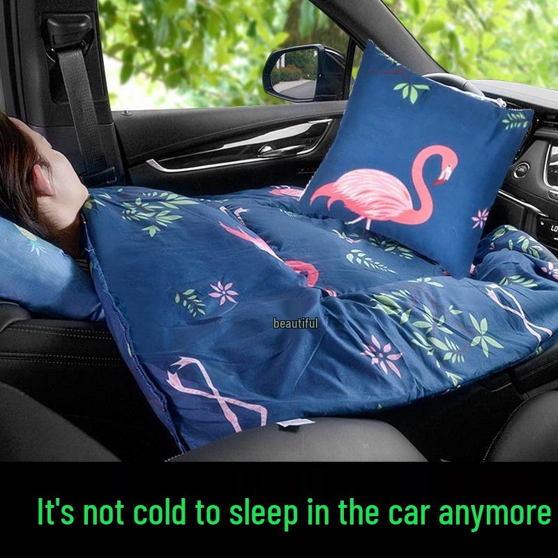 

Dual-Use Car Pillow Blanket - Thickened Winter Backrest & Sleeping Aid One Pack
