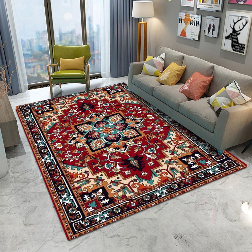 

Ретро Богемский Персидский Стиль Ковер Гостиная Диван Спальня Кабинет Кухня Прихожая Дверной Коврик Нескользящий Роскошный Домашний Декор Ковер 50x80cm