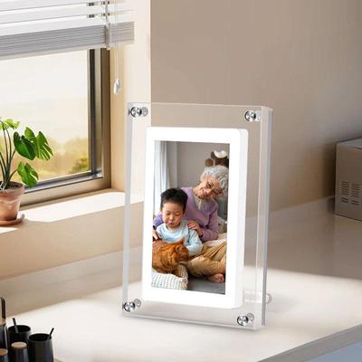 Cadre Photo Numérique Transparent IPS HD 5 Pouces & Album Intelligent