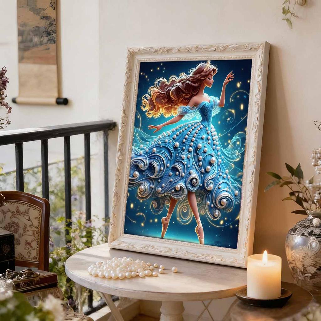 Disney Ballerina Princess Pearl Painting Is An Exquisite Pearl Decoration Craft It Is Not Only A Good Gift But Also Suitable As A Home Decoration