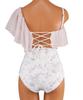Swimwear Bikini Lightweight and Comfortable To Ruffled Wire Pink [Sanai Paradise] Set, Wear, [Easy-to-wear Swimsuit] One-shoulder Bikini,