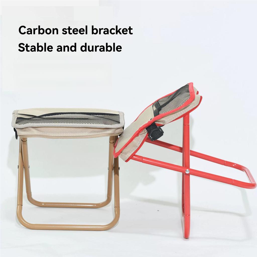 Black Outdoor Folding Sling Chair Portable Handbag Style Stool Leisure Fishing Camping Seat