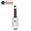1pcs 3/8 Square Drive Socket Wrench Hex Screwdriver Bits H3 H4 H5 H6 H8 H10 Hexagon Ratchet Wrench Bit Socket Tool