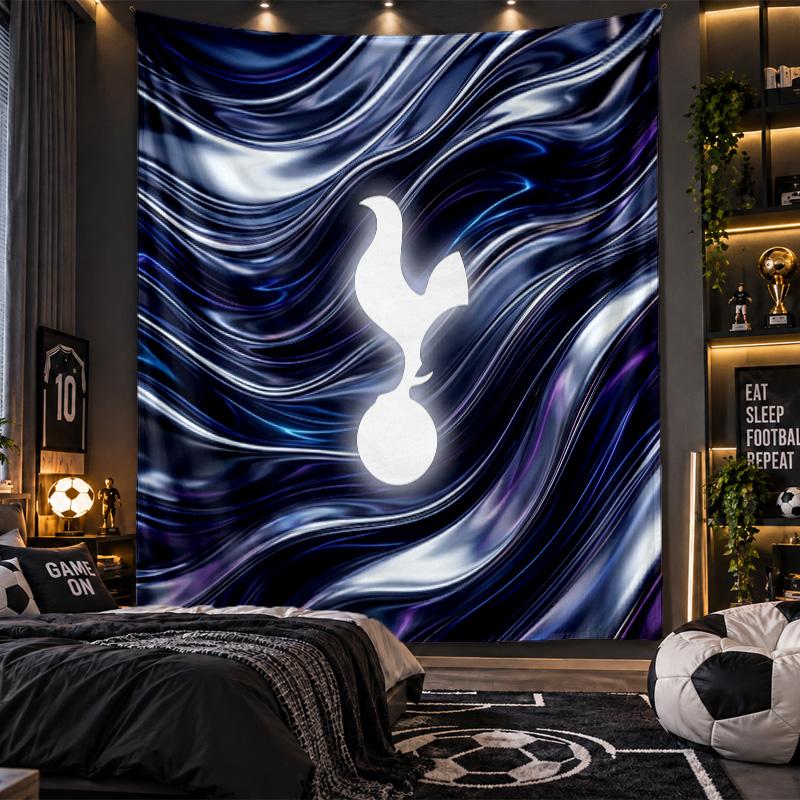 Wall Hanging Tapestry Tottenham Hotspur Print Cloth for Living Room Bedroom Home Decor