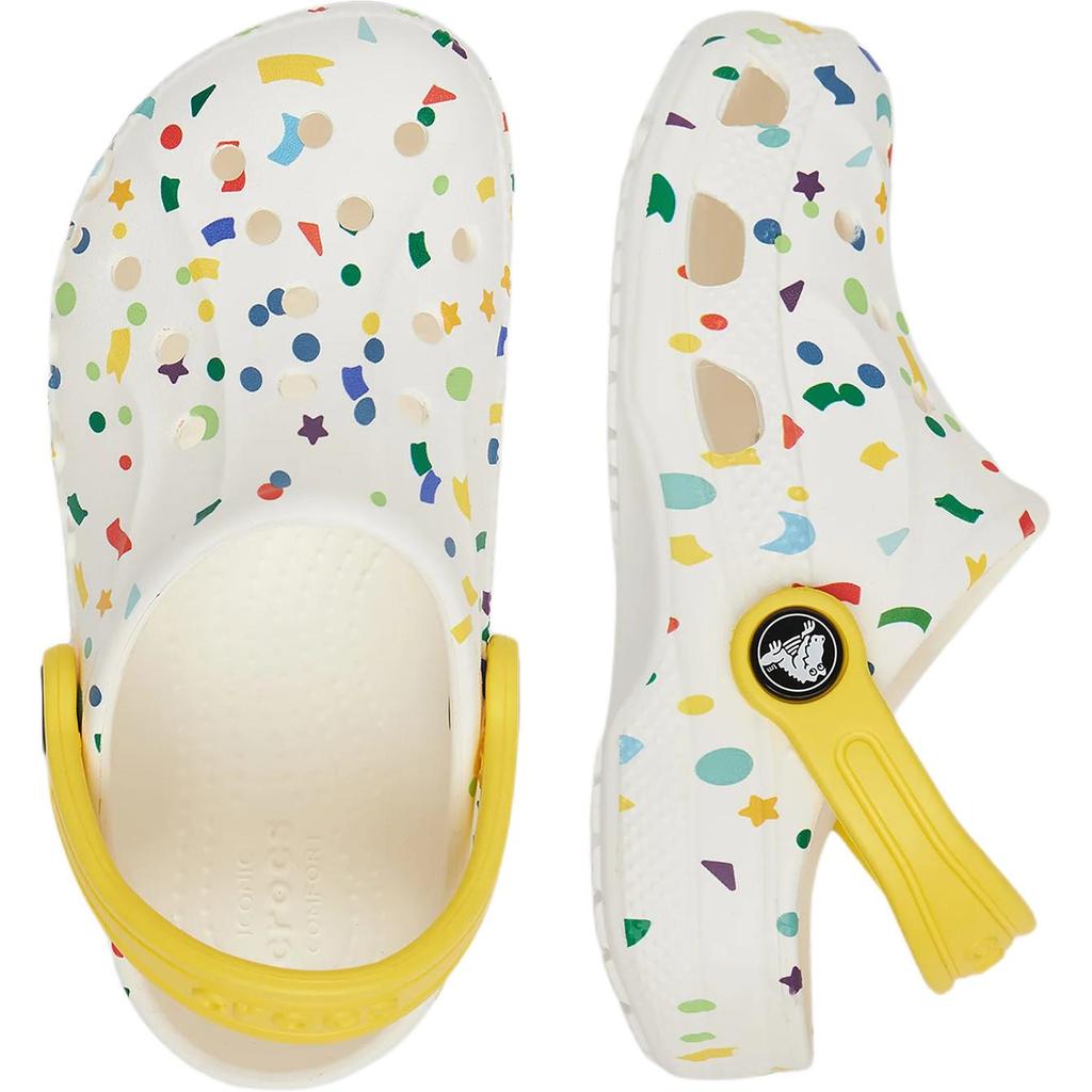 Crocs Baya Seasonal Printed Comfortable Versatile Non-Slip Durable Low-Top Sandals Kids sandals White 209728-94S