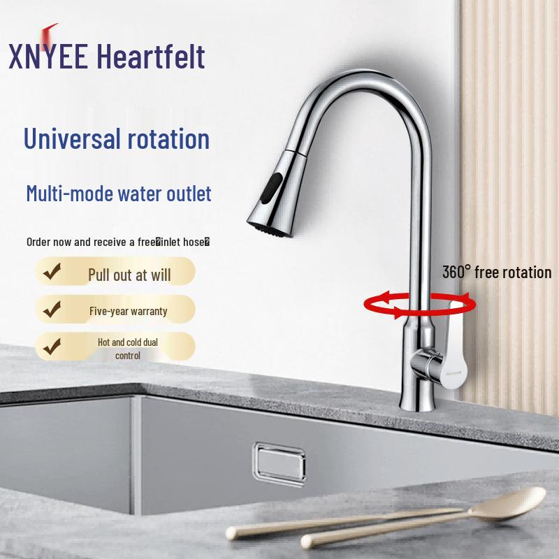 XNYEE Swivel Pull-Out Kitchen Faucet