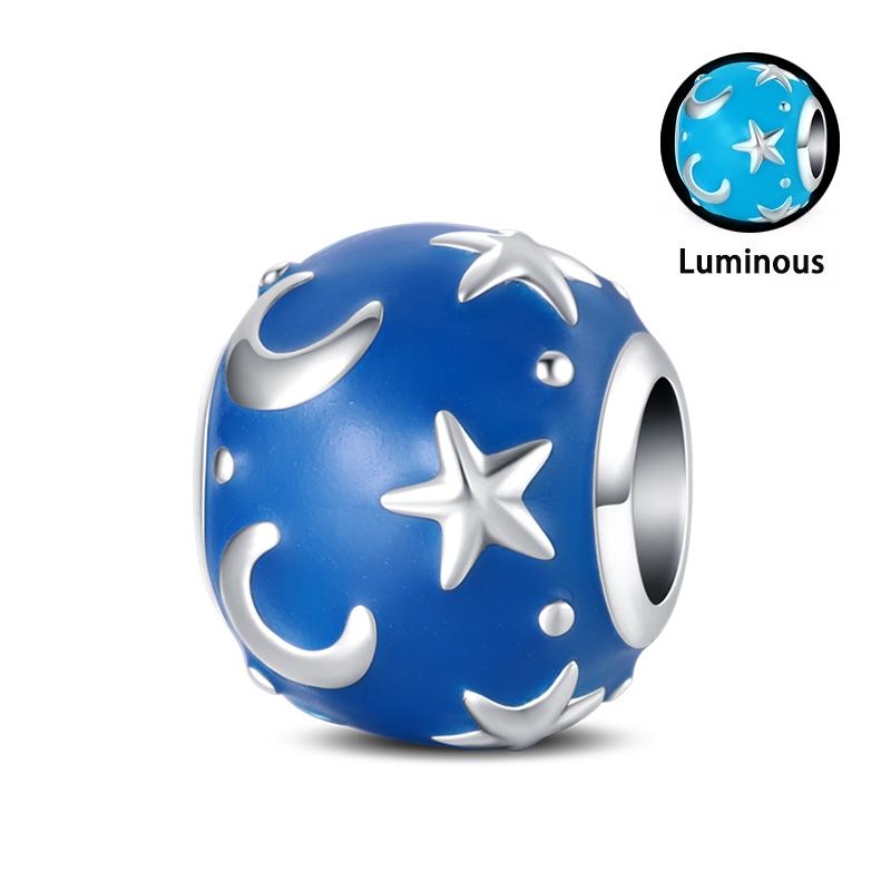 Charm Bead Components Compatible With Pan Copper Metal Firefly Ocean Star Butterfly Glowing Changing Color Trendy Authentic Original Bracelets Do It