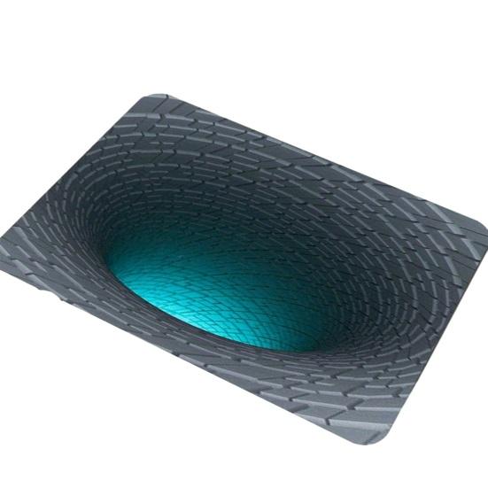 3D Optical Illusion Floor Mat Realistic Hole Door Mat for Living Room And Entry Area Non-Slip Soft Pet-Friendly Rug Interactive Visual Effect Carpet