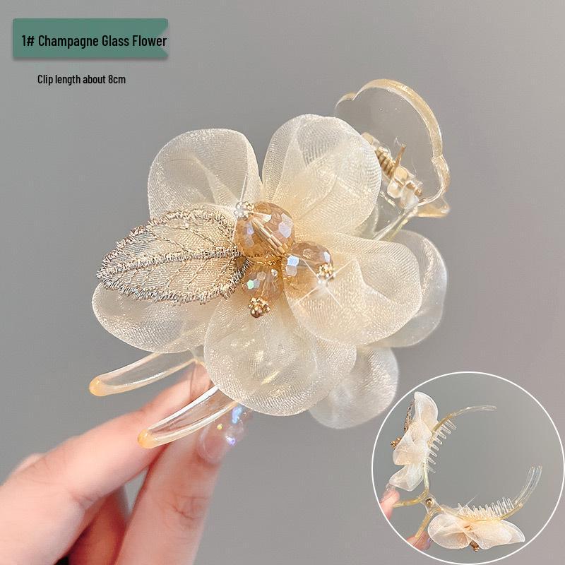 Summer Floral Mesh Hairpin for Women