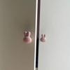 Solid Metal Thread Rabbit Knobs Rounded Soft Edges Cabinet Knobs  Kids Room