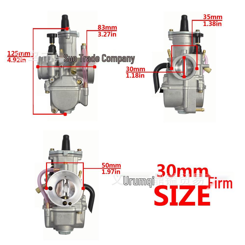 

Carburetor with Interface Nozzle for PWK Models (21-34mm) ATV/UTV