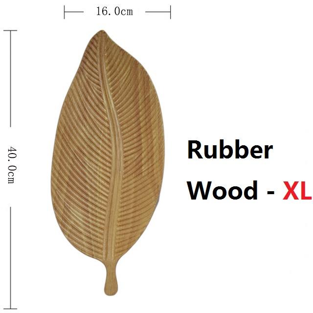 Wooden Leaf Shape Decorative Tray For Coffee Table Decor Vanity Organiser Counter Top Kitchen Ring Dish Holder Refreshment Tray Quality