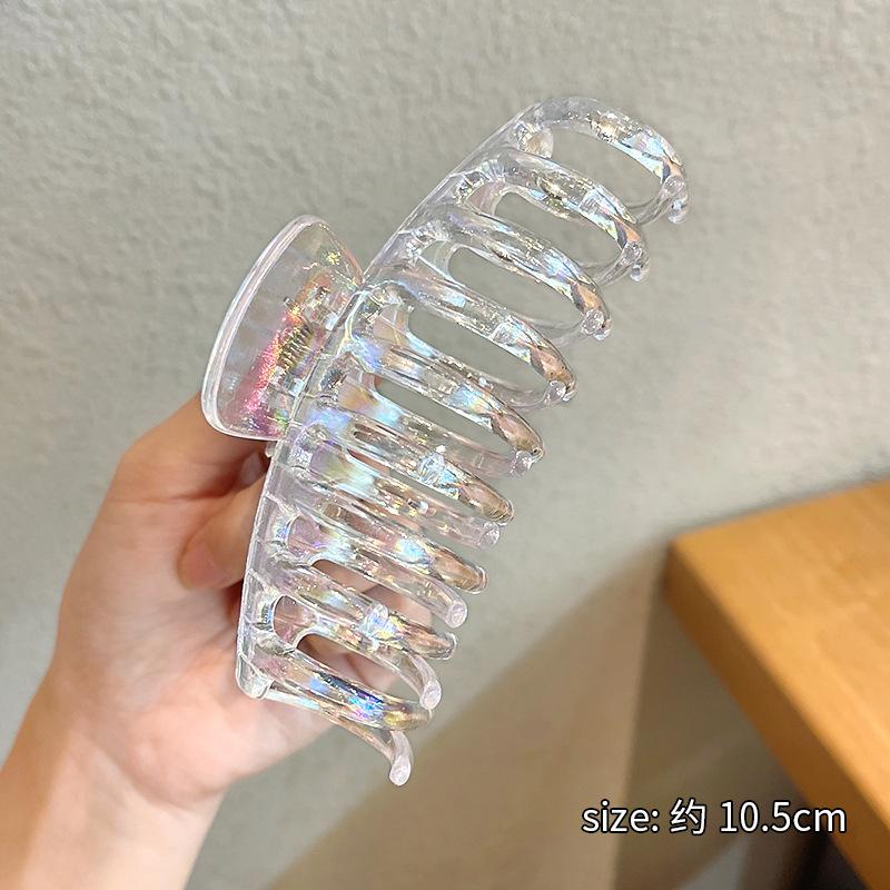 Korean Elegant Colorful Grab Hair Claws Female Large Shark Clip Hairpins for Women Headwear Party Ponytail Hair Clip Accessories