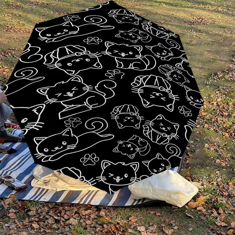 1PC Cat Paw Umbrella-8-Rib Reinforced Portable Folding Travel Suitable for All Seasons Outdoor Daily Use-H0328