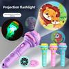 4 Cards Cartoon Projection Flashlight 32 Patterns Creative Children Flashlight Toy Projector Baby Toys Bedtime Story Book Toy