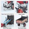 1:24 Alloy Agricultural Walking Tractors Model Cars Toy with Light Music Rear Bucket Raised Lowered Miniature Vehicle Boys Gifts