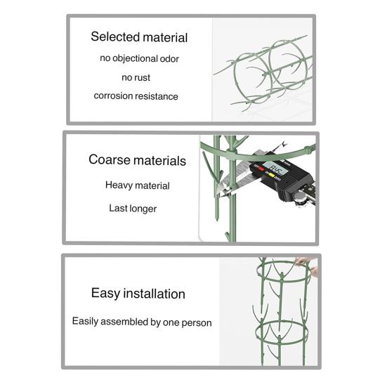 Plant Support Stakes Stackable Monstera Support Stick Planter Insert Stake for Indoor Outdoor Gardening Vine Training Stem Stabilization