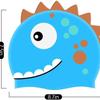 Cartoon Dinosaurus Siliconen Zwemkap Waterdicht Antislip Elastisch voor Volwassenen Kinderen Lang Haar Zwemtraining