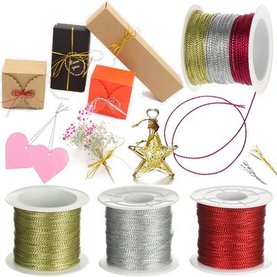 Making Tag Line Gift Box Decor Packaging Thread Metallic Cord Christmas Strap Ribbon Tinsel String