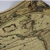 Poster Retro World Map Nautical Ocean Map Vintage Kraft Paper Poster Wall  Sticker Antique