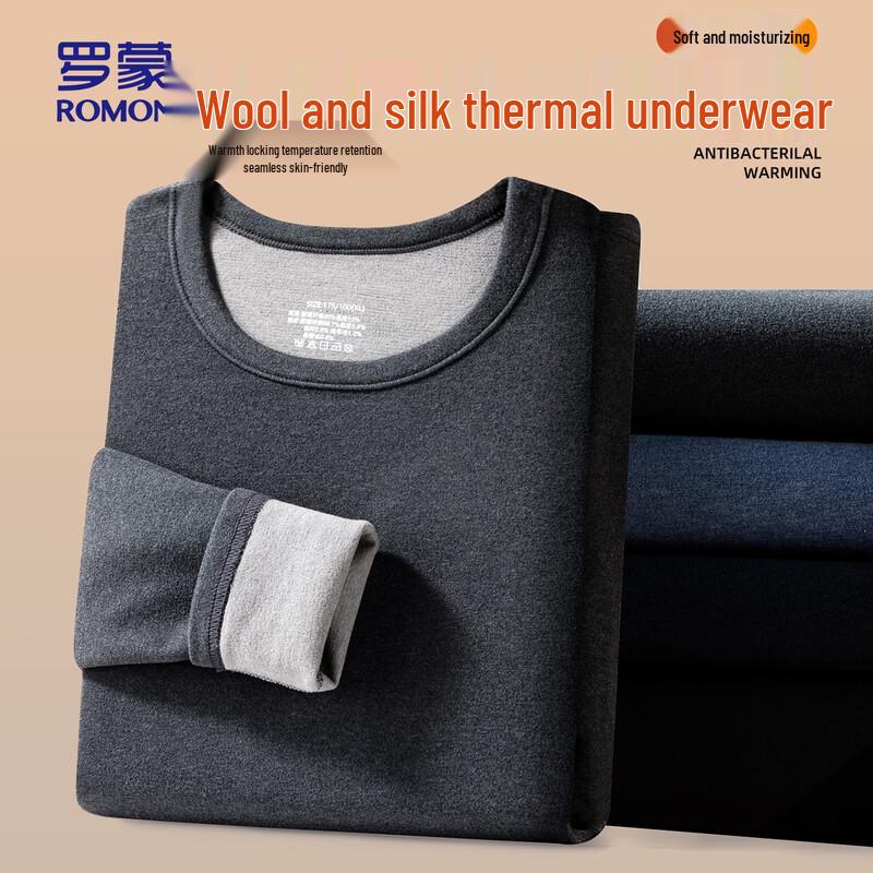 ROMON Men's Wool & Silk Thermal Underwear Set