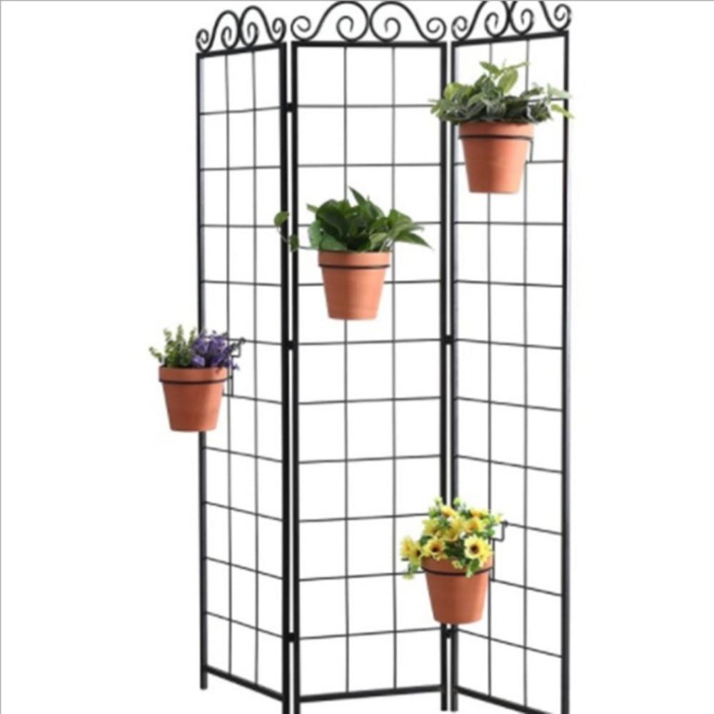Iron Art Material Railing Flower Pot Hanger Plant Display Stand  Balcony Decoration