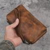 Men's Genuine Leather Handbag, Soft Leather Handbag, Retro Cowhide Long Wallet, Casual Mobile Phone Bag, Minimalist Handbag Trend