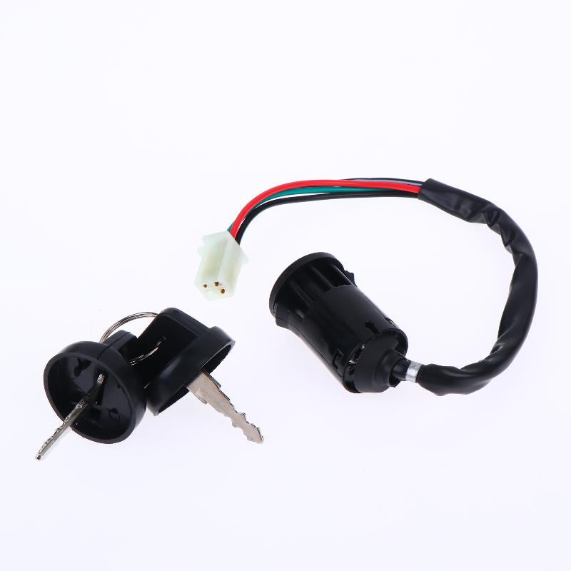 Universal Ignition Switch 4 Wires with 2 Spare Keys for 50CC-250CC ATV Motorbike Off-Road Bike