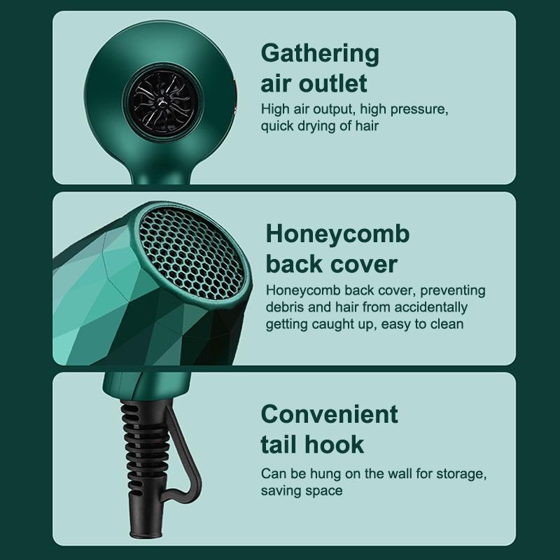 Hair Dryer Professional Negative Ion Blower Home Use Cold Blow Drying Salon Blower Diffuser Concentrator Nozzle